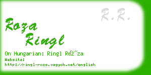 roza ringl business card